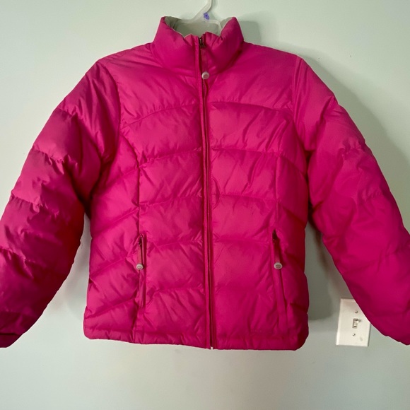 L.L. Bean Quilted Goose Down Puffer Women's Jacket Hot Pink Size Medium - Picture 6 of 9